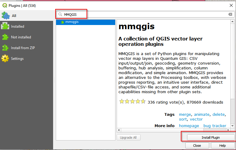 MMQGIS plugin