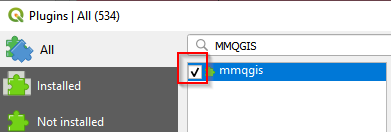 Check mmqgis plugin