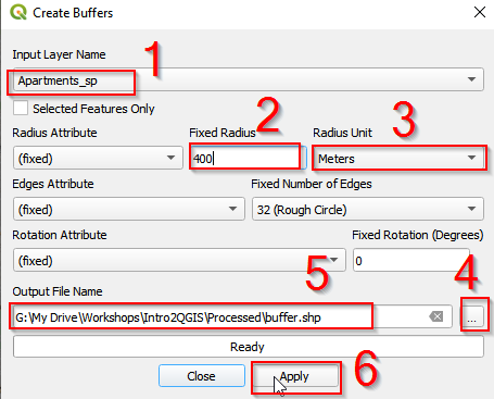 Creat buffers around Apartments_sp