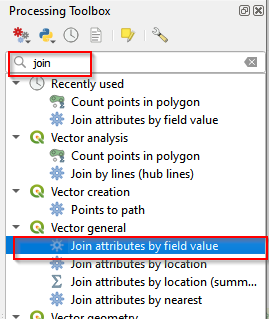 Join in Processing Toolbox