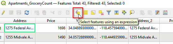 Figure 45. Select by expression (a)