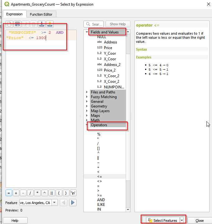 Figure 46. Select by expression (b)