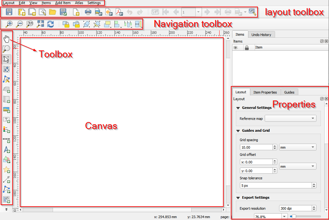 Figure 67.Layout of the new print layout