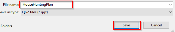 Figure 78. Save the project as HouseHuntingPlan