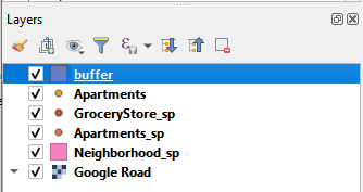Buffer in the layer panel